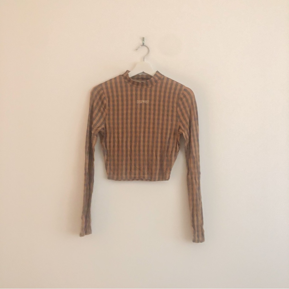 Esprit checkered long sleeve tee